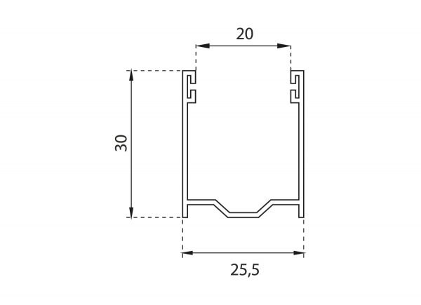 Guide in alluminio per tapparelle A27